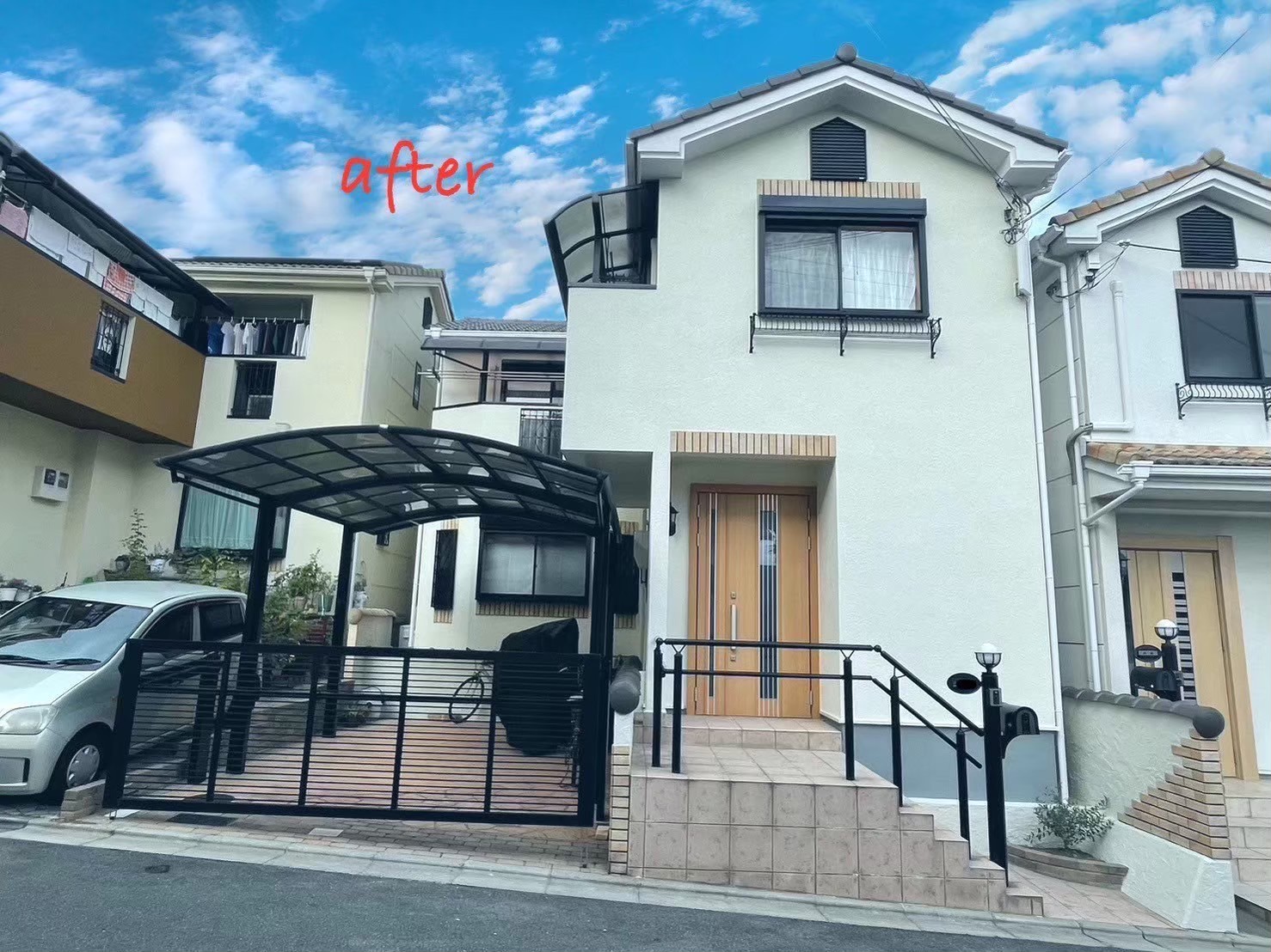 吹田市の外壁塗装 施工後の仕上がり（K様邸）