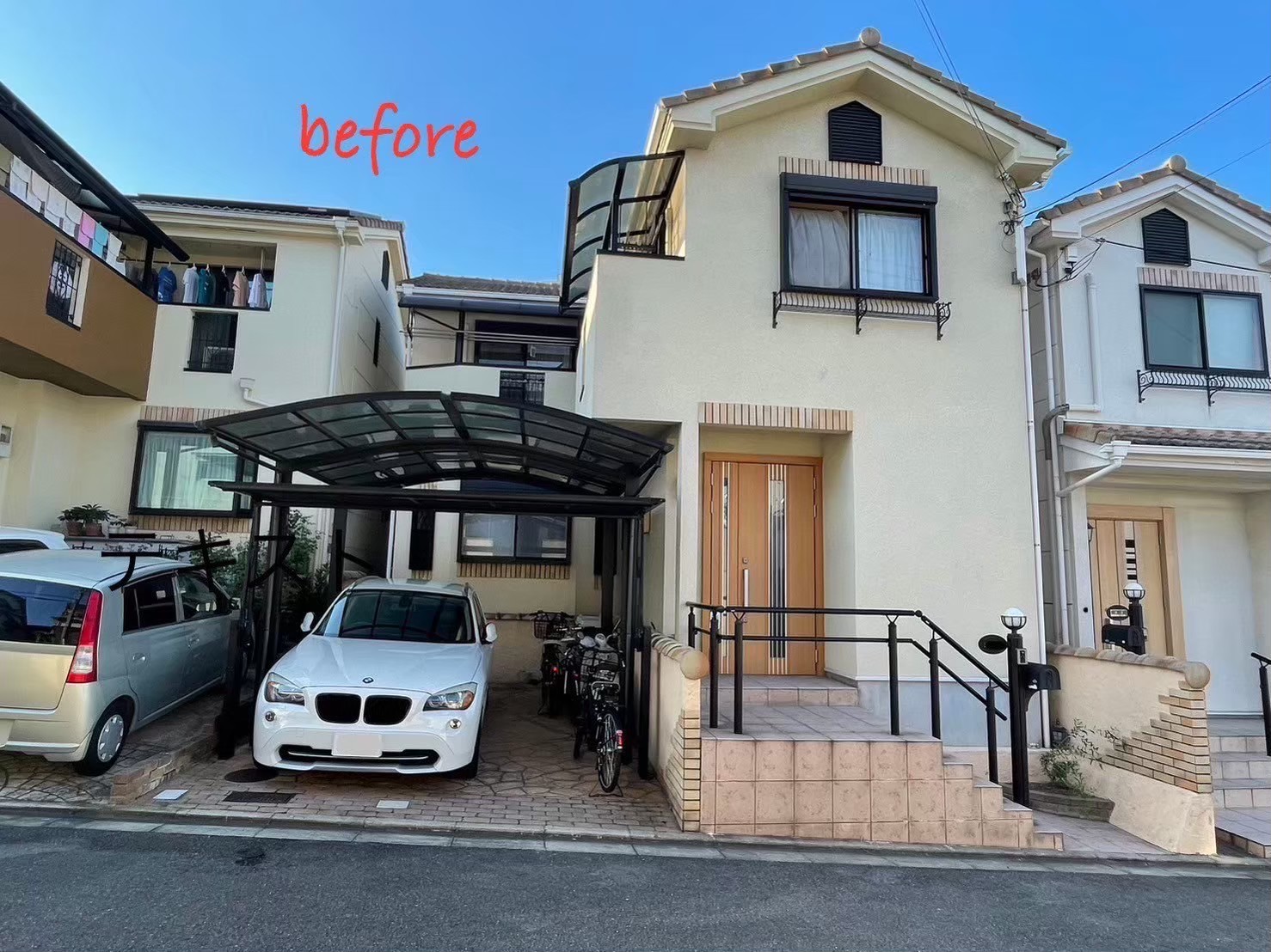 吹田市の外壁塗装 施工前の様子（K様邸）