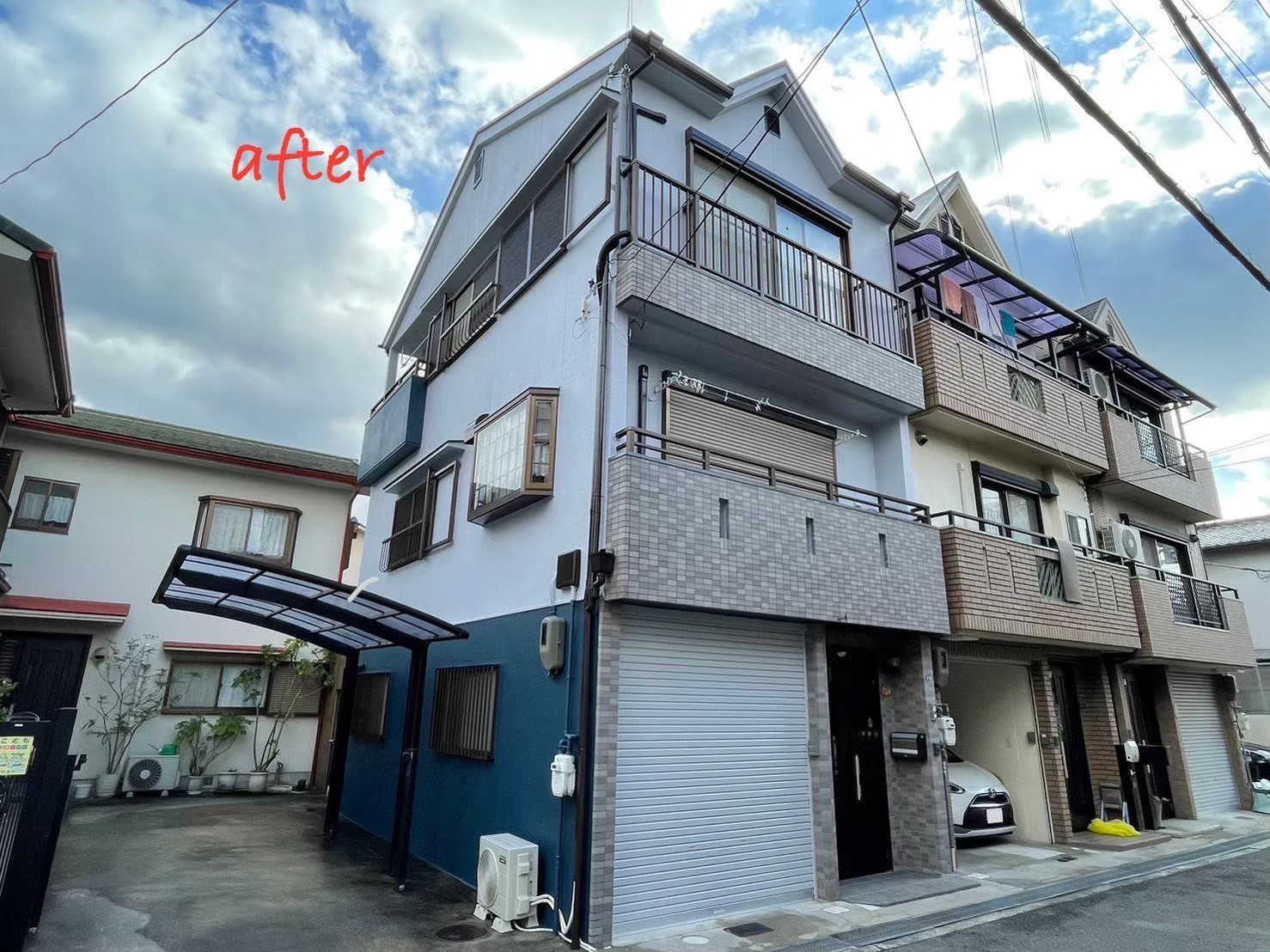 摂津市の外壁塗装 施工後の仕上がり(M様邸)