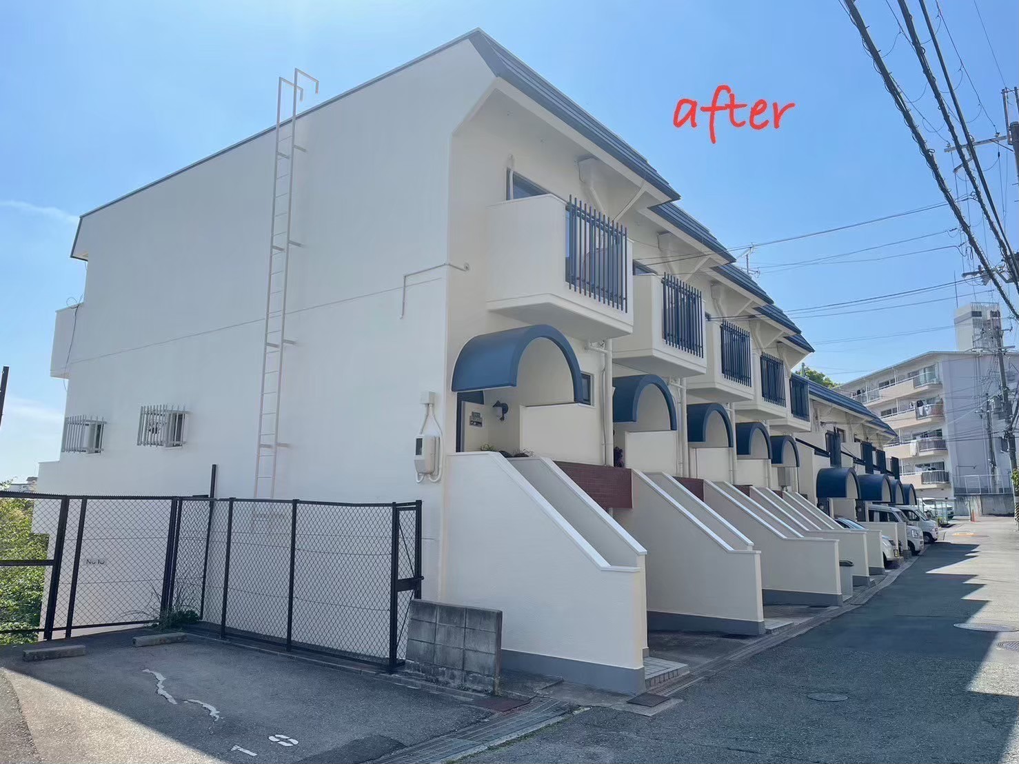吹田市の集合住宅外壁塗装 施工後の仕上がり(S様)