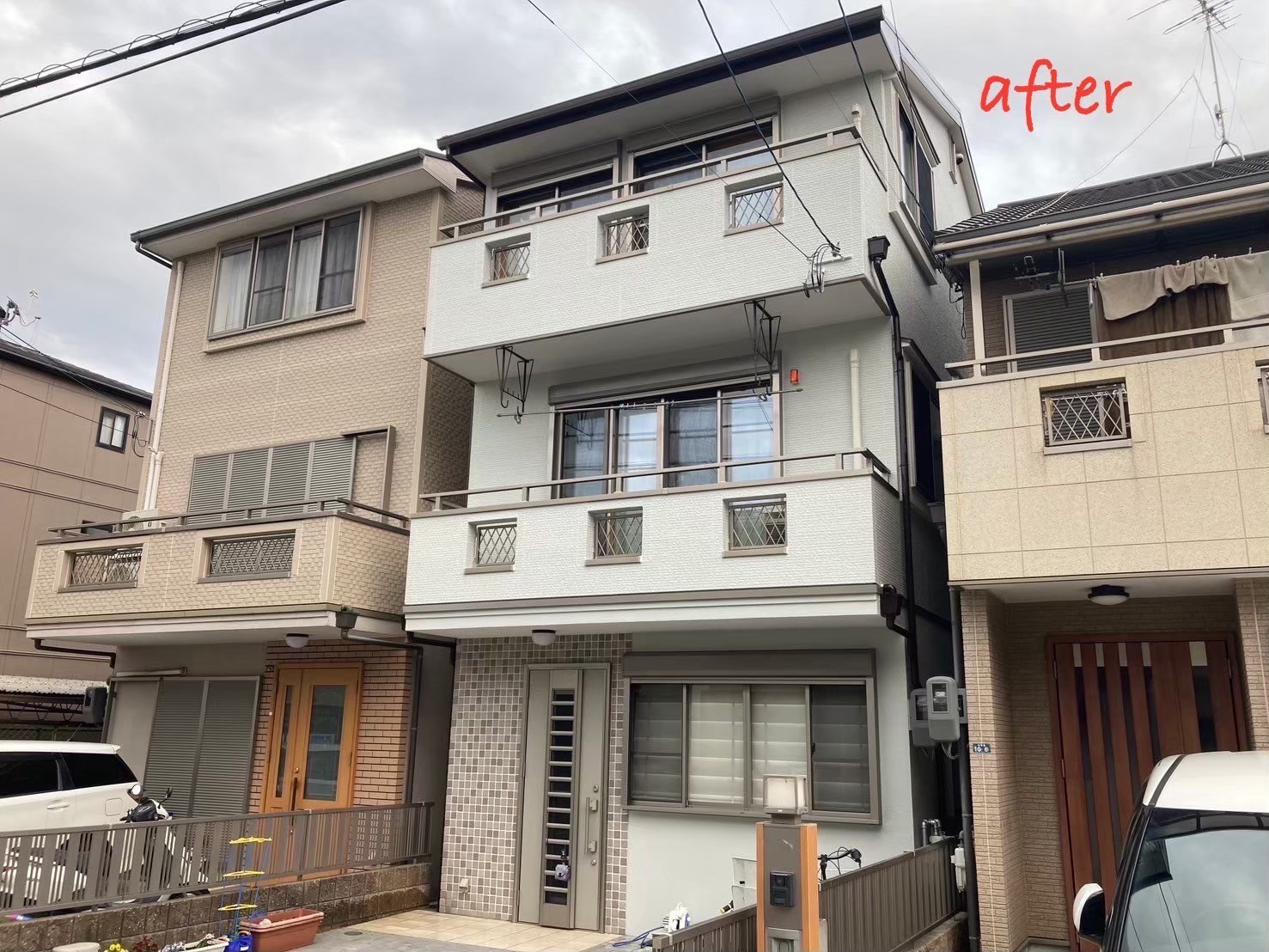 摂津市の外壁塗装 施工後の仕上がり（U様邸）