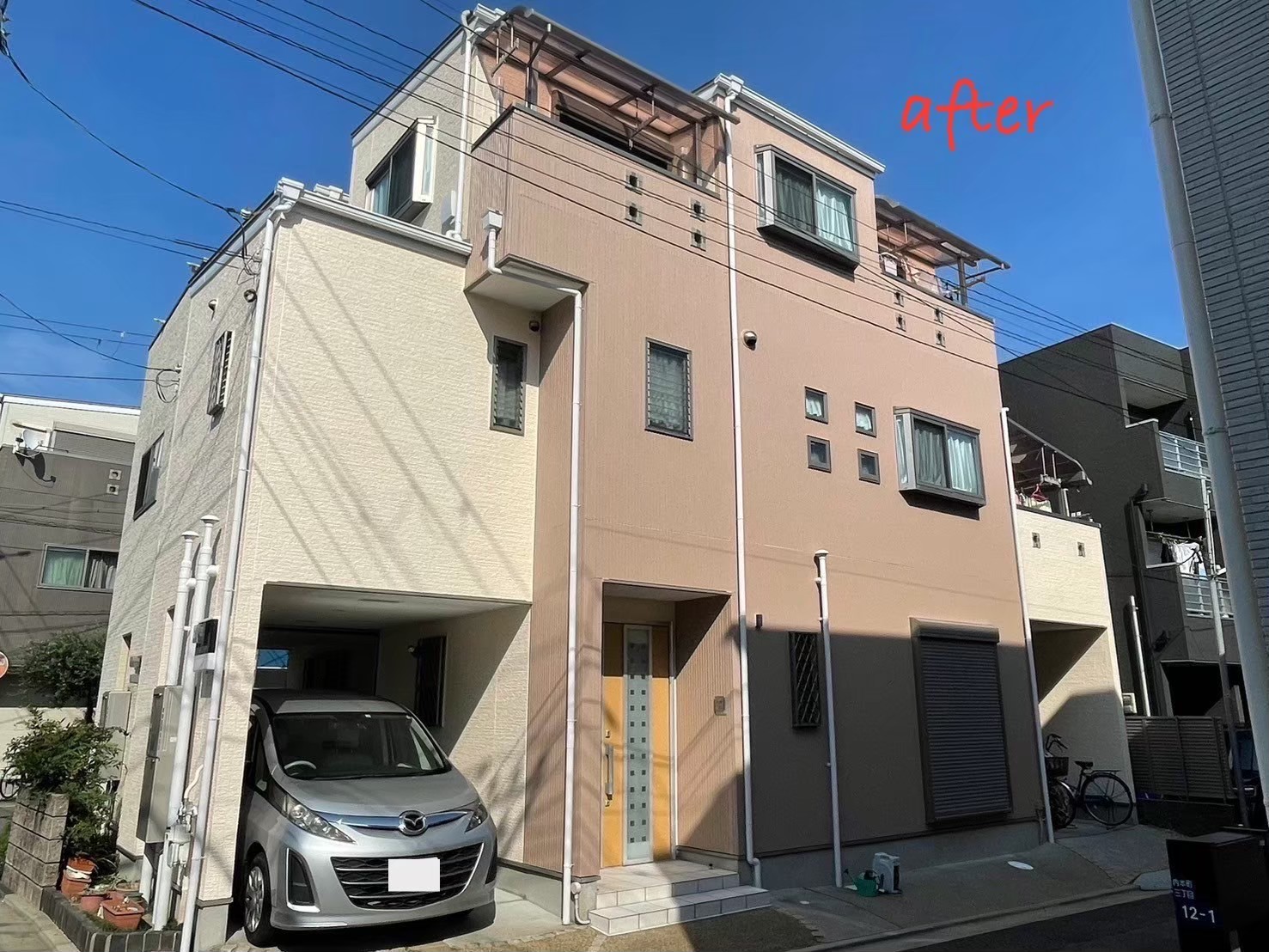 吹田市の外壁塗装 施工後の仕上がり（O様邸）