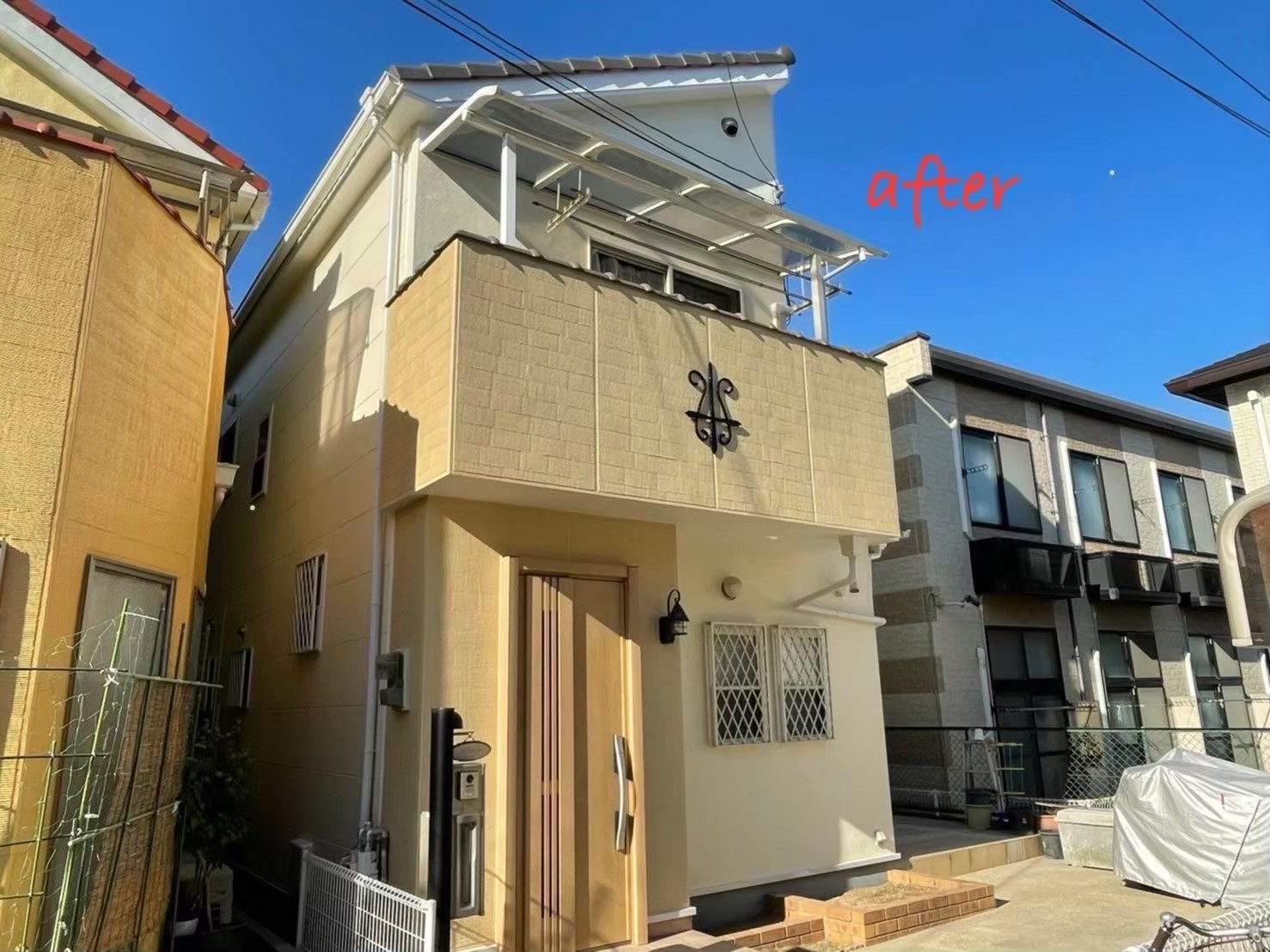 摂津市の外壁塗装 施工後の仕上がり（H様邸）