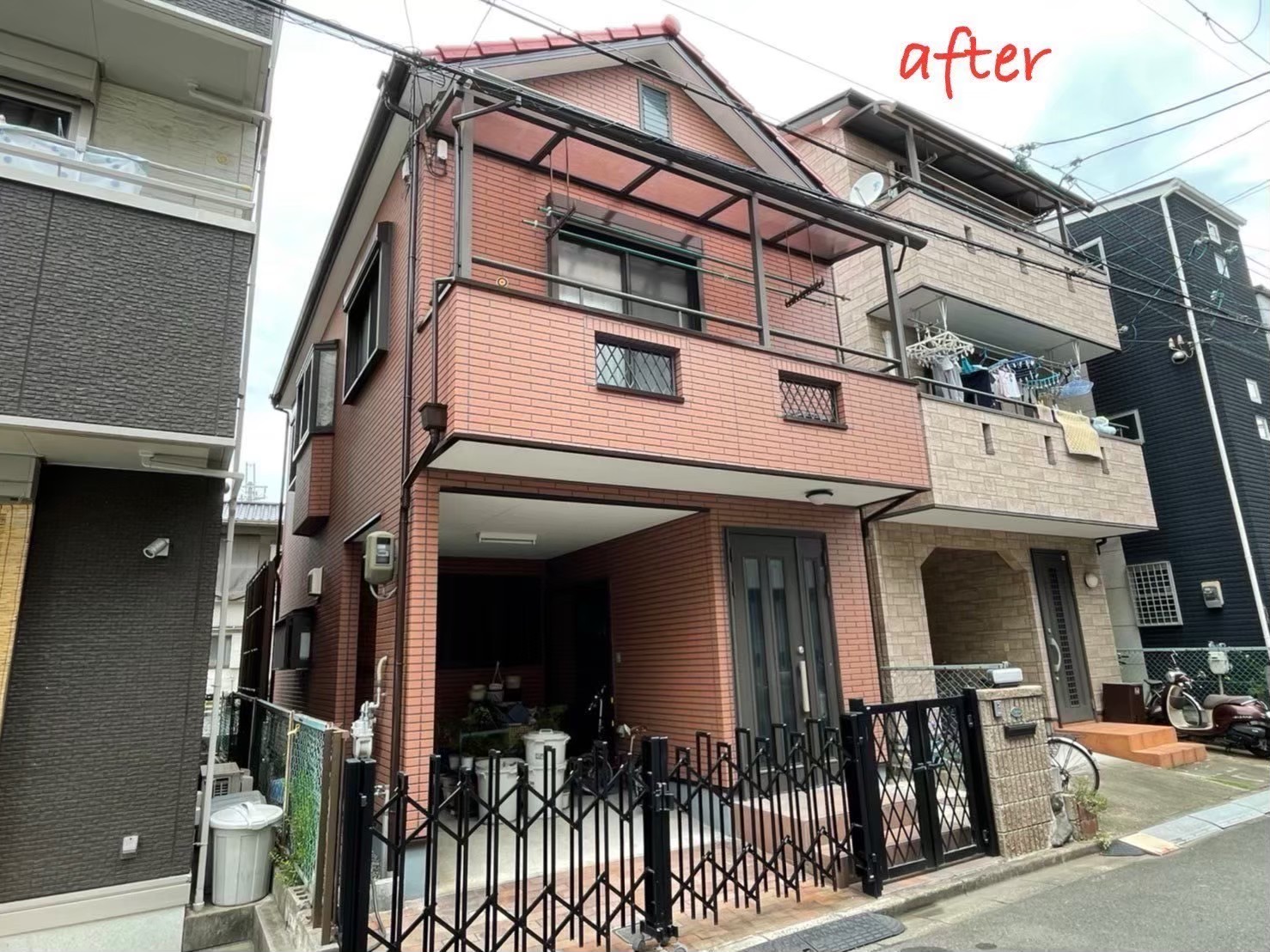 摂津市の外壁塗装 施工後の仕上がり(F様邸)