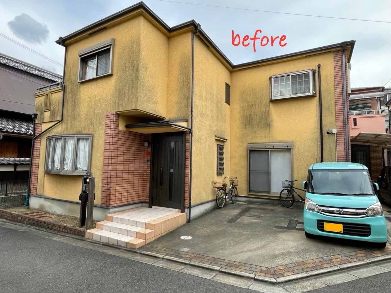 吹田市の外壁塗装 施工前の様子(S様邸)