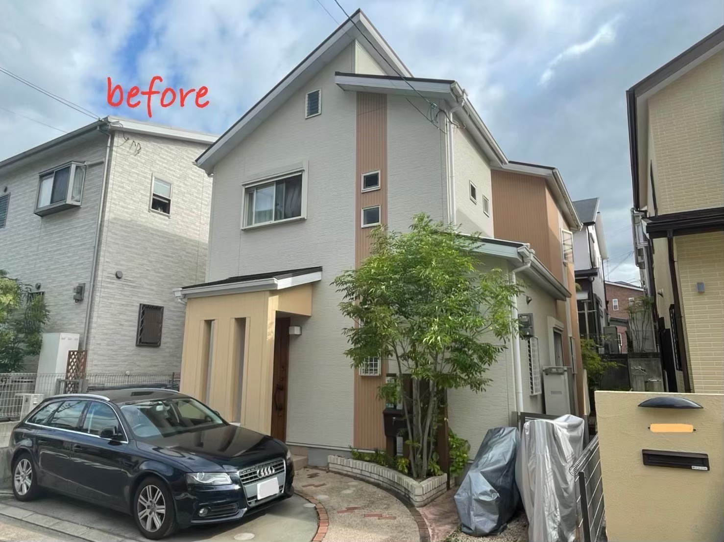 寝屋川市の外壁塗装 施工前の様子(S様邸)