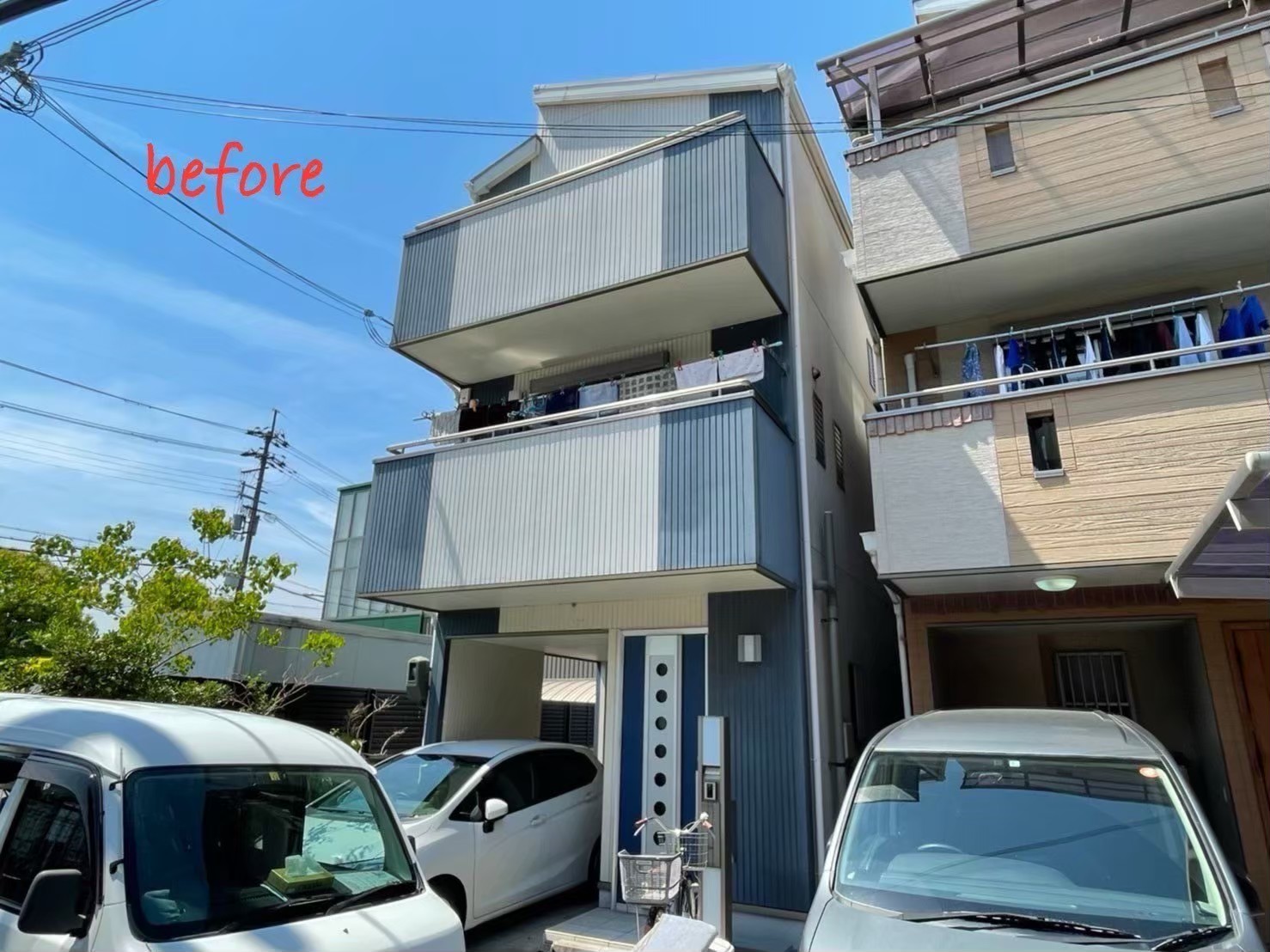 摂津市の外壁塗装 施工前の様子(O様邸)