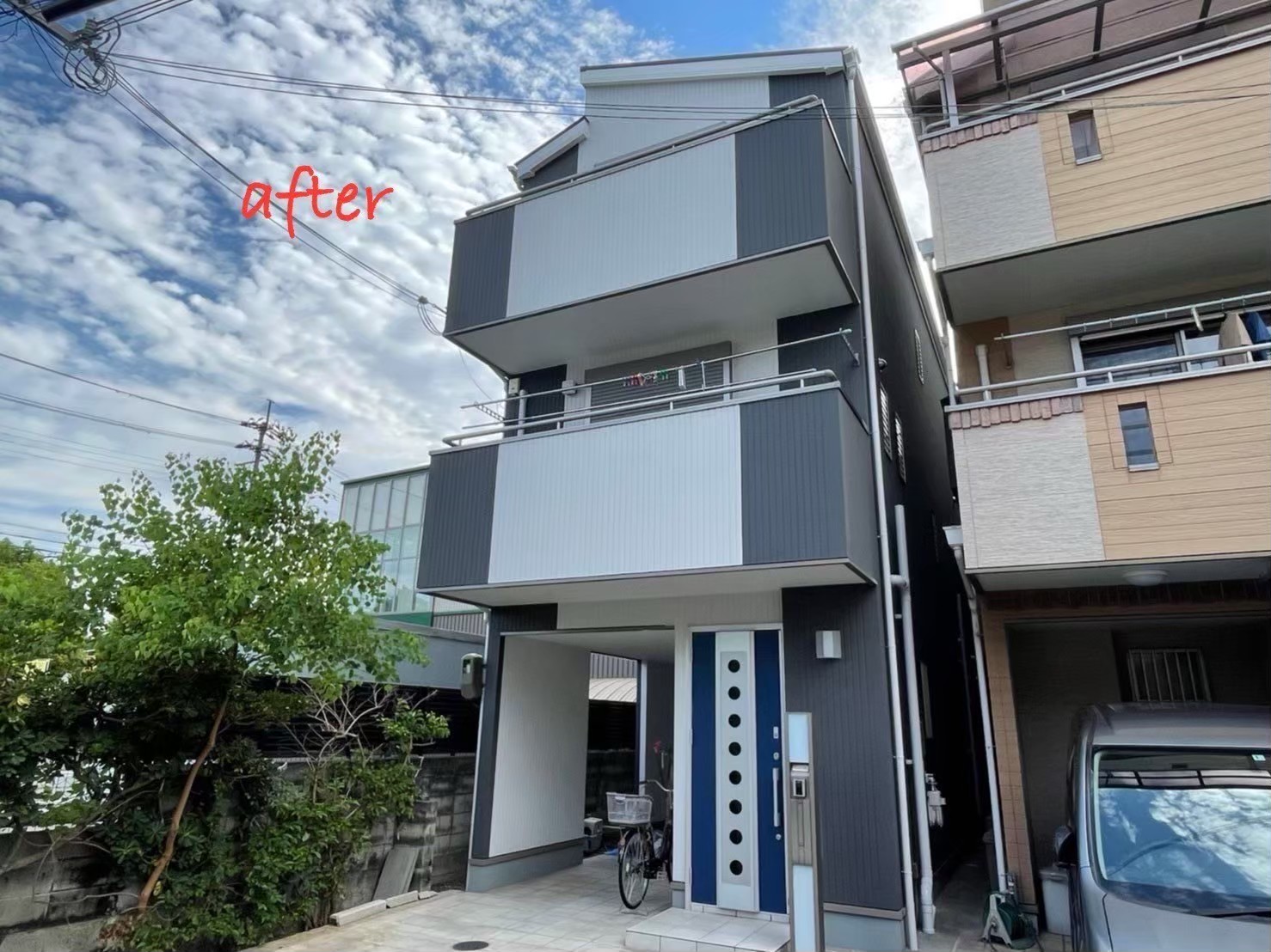 摂津市の外壁塗装 施工後の仕上がり(O様邸)