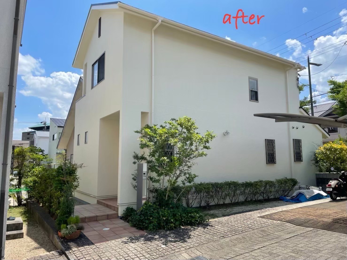 高槻市の外壁塗装 施工後の仕上がり（N様邸）